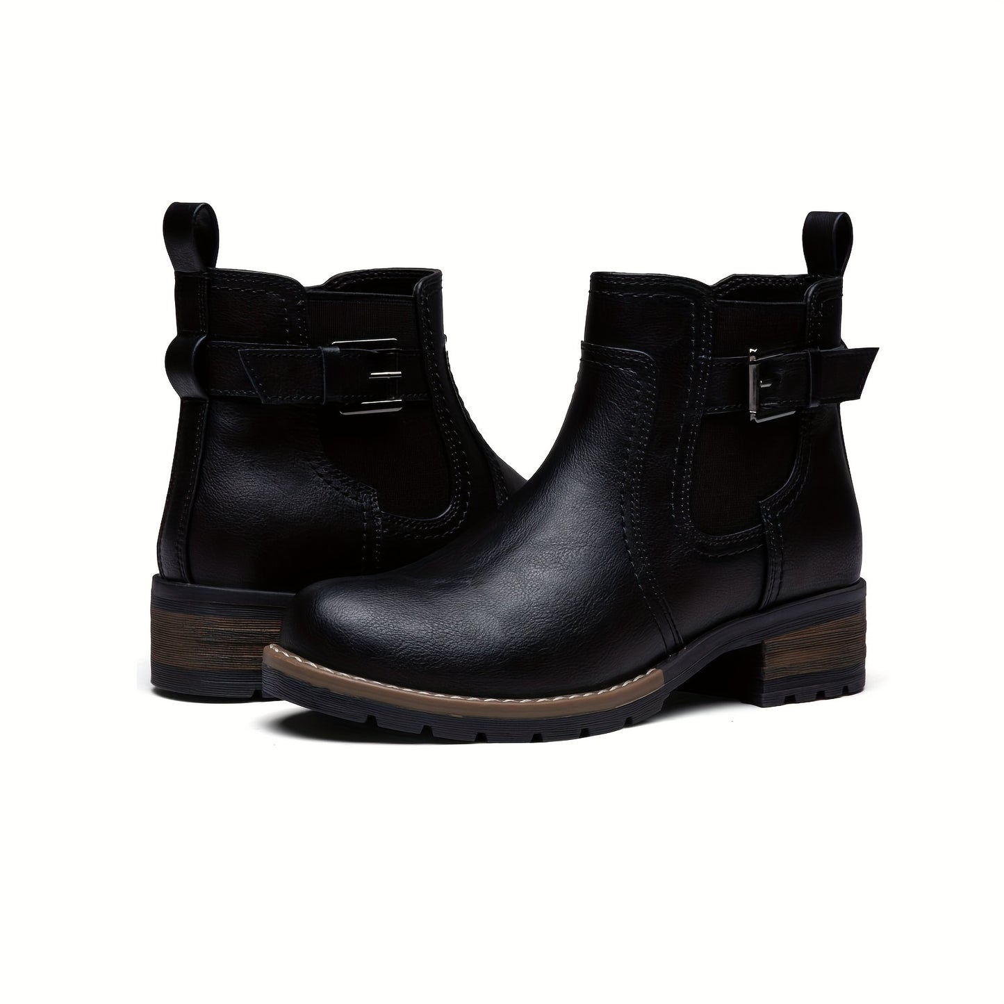 Trendy Womens Short Ankle Booties - Chelsea Inspired, Zippered Faux Leather Motorcycle Booties - Comfortable & Durable for Everyday Style
