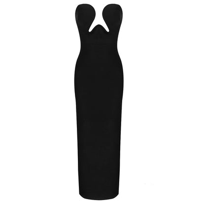 IKEARLAX 2025 tube tops, sexy long split ends and thin elastic Popular trade dresses, Popularan station women's clothing, summer black interior