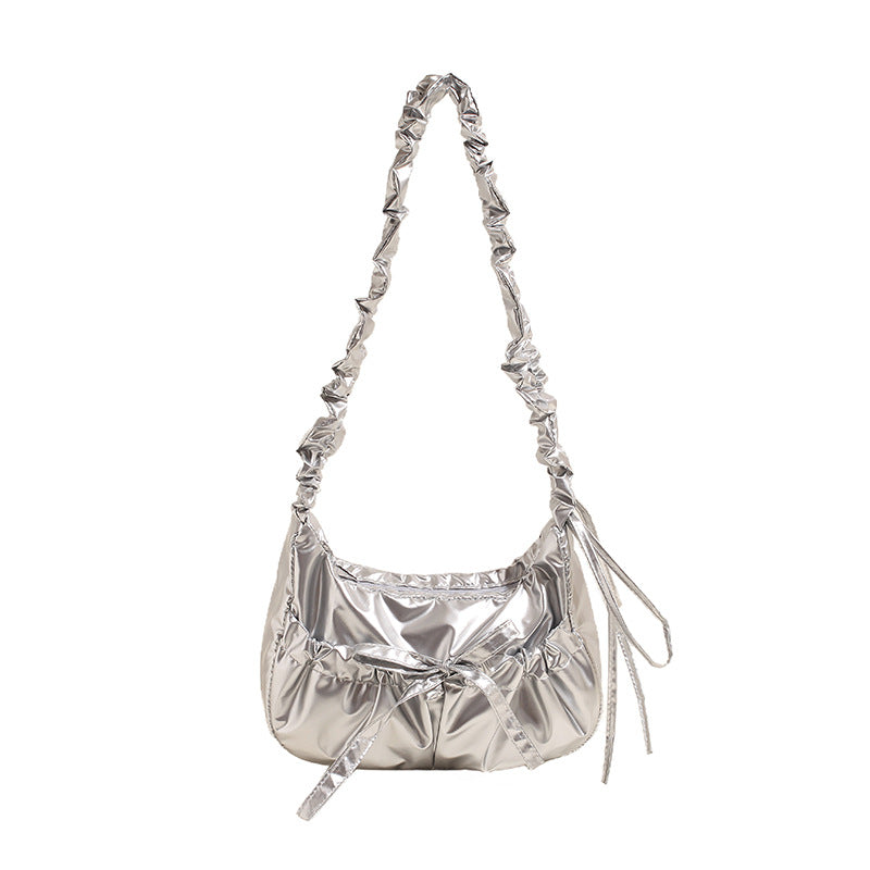 IKEARLAX 2025 Fashion pleated cloud bag women's popular new ins trend shoulder bag niche Popular style Spice Girl style underarm bag