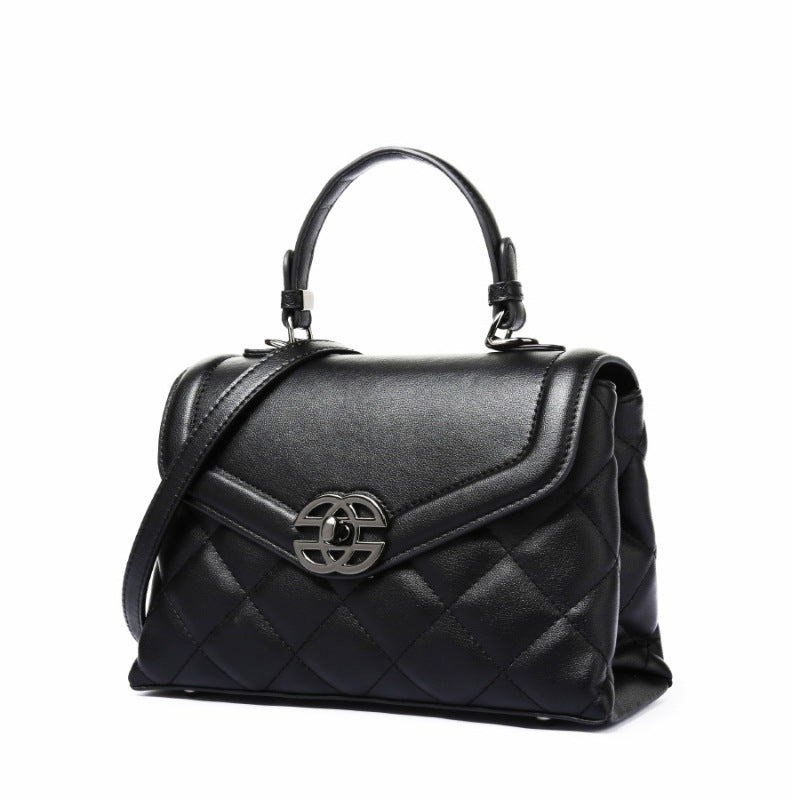 IKEARLAX 2025 Bag Women's popular Winter New Xiaoxiangfeng Fashion Rhombus Premium Sense Versatile Leather Women's Bag One Shoulder Oblique Span Bag