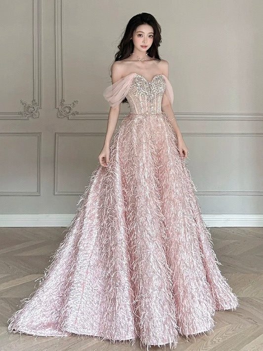 evening dress women's  new high-end fairy birthday party high-end light luxury niche engagement dress