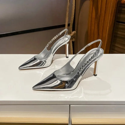 Women's Shoes New High Heel Trendy Celebrity Girl Fashionable Versatile Vintage Style Comfortable Minimalist Style Triple Black Free shipping